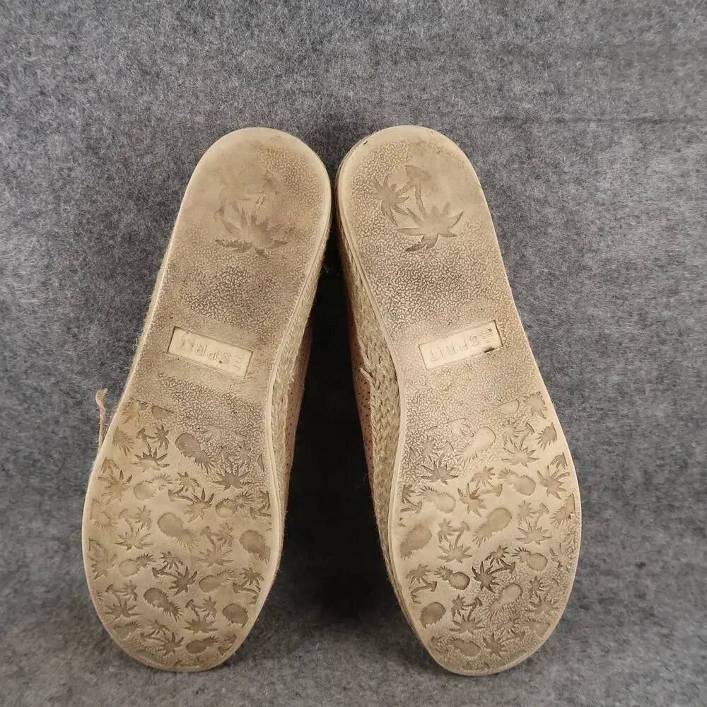 ESpirit Shoes Womens 8.5 Casual Espadrille Slip On Sneakers Perforated Lifestyle